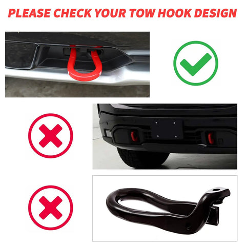 Tow Hook Cover For Chevy Silverado 1500 2007 To 2024 Front Bumper Rubber Black Accessory instruction check image