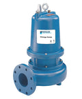 Heavy Duty 5 Hp Submersible Sewage Pump Delivers Rock Solid Performance With A Cast Iron Build Four Inch Discharge And A Dependable 460 Volt Motor Csa Approved Plus Long Cord Gets Messy Work Done Quick - Blue Sewage Pump with visible discharge port.