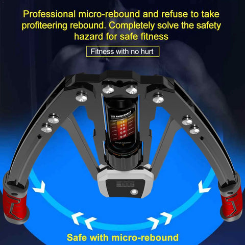 Adjustable Hydraulic Twister Arm Exerciser With Lcd Counter Display 22 To 440 Lbs Resistance Home Chest Expander for muscle training