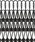 30 Pack 6 Inch Black Bungee Balls Heavy Duty Tarp Tie Downs Cords Weather Resistant 4mm Thick Beefy Bungee Cords