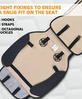 Two Piece Front Car Seat Covers Leather Waterproof Seat Protector Universal Fit For Most Cars, SUVs And Trucks, fasteners view