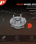 Front Wheel Bearing And Hub Assembly With ABS For Jeep Wrangler JK 2011 To 2017 And 2018, 5 Lug RWD, shown with ABS cable and bolts