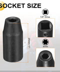 Harfington 4mm Shallow Impact Socket Set With Hex Adapter, Heavy Duty CR-V Steel Tool Kit For Tight Spaces And Deep Fasteners In Your Garage. 4mm socket, 25mm sleeve, 1/4 drive