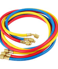 3 Piece AC Manifold Gauge Hose Kit For R134A R404A R12 R502 With One Quarter Inch Threads, Five Feet Charging Hoses