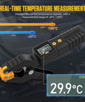 HVAC Temperature Clamp Meter With Plus Or Minus 0.3 C Precision, Digital Pipe Thermometer With Waveform Display, -20 C To 150 C Range
