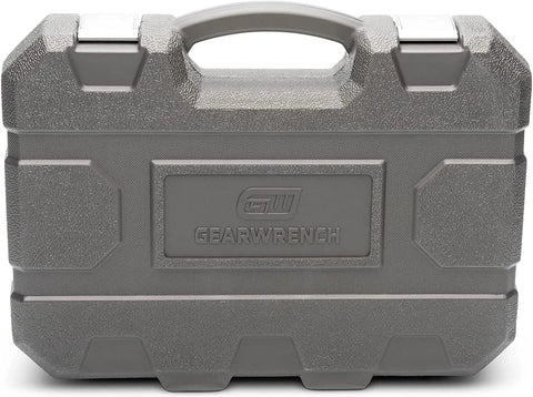 Closed case for 44 Piece 1/2 Inch Drive Impact Socket Set With Standard And Deep SAE/MM Sockets, Black Oxide Finish, Auto Repairs.