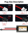 High Capacity 5600mAh 3.7V Li Ion Battery Pack With JST PH 2.0 2 Pin Plug For RC Toys And Lighting Rechargeable 20.72Wh size guide