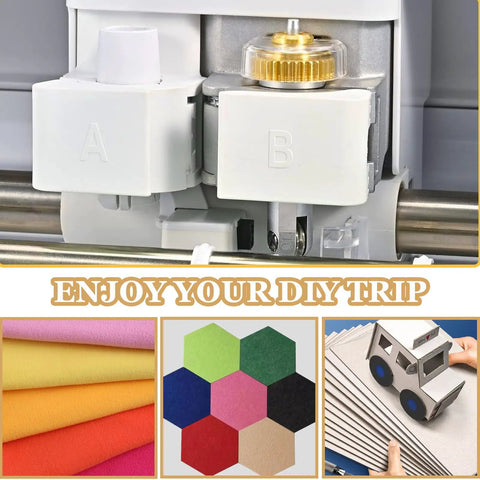 Scoring Wheel Tool Set Bundle For Card Making And 3D Home Decor machine clamp with materials and crafting project example