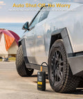 Cordless Tire Inflator Portable Air Compressor With Auto Shut Off And Gauge 160 PSI Fast Inflation inflating SUV tire
