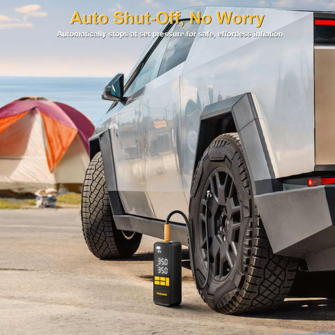 Cordless Tire Inflator Portable Air Compressor With Auto Shut Off And Gauge 160 PSI Fast Inflation inflating SUV tire