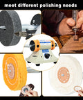 All In One Adjustable Speed Jewelry Polisher With 350W Motor Pro Grade Multi Function Bench Lathe Polisher collage view