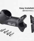 Lightweight 31.8mm Bike Stem 90mm, 0 To 45 Degree Adjustable Riser with bolts and easy installation instructions