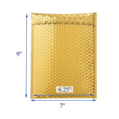 Gold Bubble Mailer 6.25 By 9 Inch Inner Padded Envelopes Pack Of 20 Makeup And Shipping Ready To Ship with measurements