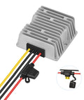 20A 240W DC-DC Step-Down Converter From 24V/36V/48V To 12V For Golf Carts, Waterproof Regulator With Fuse, Aluminum Shell