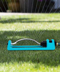 18 Brass Nozzles Oscillating Lawn Sprinkler With Heavy Duty Base Covers Up To 3600 Sq Ft For Yard And Garden, Built In Spray Jet Cleaning Needle, Durable Garden Hose Sprayer on grass