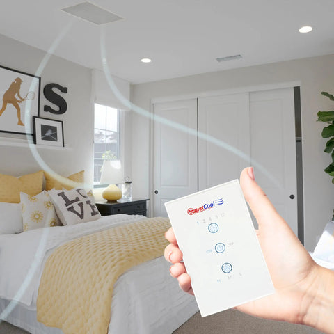 Ultra Quiet Whole House Fan With Wireless Remote And Dual Speed Settings Pushing 2465 CFM For Super Chill Ventilation Cooling Up To 1235 Square Feet With Easy Cleanup Grille Backed By 10 Year Warranty