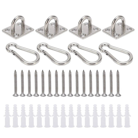 Stainless Steel Hook Hanging Kit Heavy Duty Suspension Hardware for Ceiling Yoga Swing Hammock Mount components