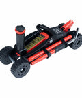 4400 Lb Hydraulic Off Road Floor Jack With Big Wheels For Trucks SUVs And ATVs, Dual Piston Quick Lift, folded view