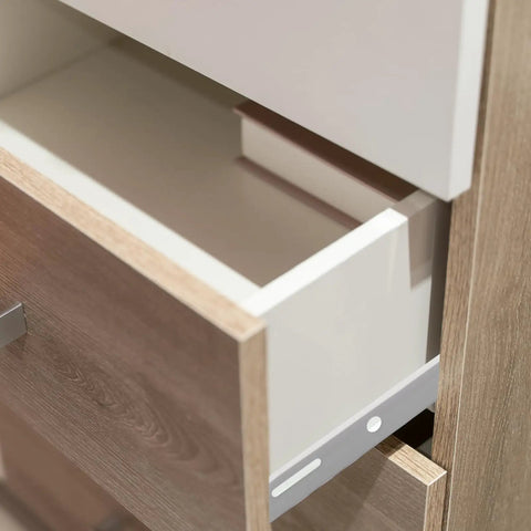 Get Rid Of Sticky Drawers With These Rock Solid 12 Inch Drawer Slides One Pair Smooth Extension Glides in use in a cabinet.