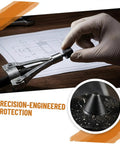 Outanaya 6pcs Heavy Duty Conical Shaft Protector Caps For Grip-O-Matic Pullers Machine Spindle Axle Guard on a work table.
