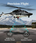 Airwolf RC Helicopter 1:27 Scale Ready To Fly With Auto Hover showcasing precision flight over a scenic mountain road.