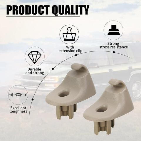 Chevy Sun Visor Clip Holder 2 Pack For Silverado Sierra Tahoe Yukon Suburban 1999-2006 Sunshade Clamp product quality features