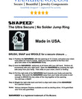 3 Inch Wire Wrapper Head Pins 24 Gauge Nickel Silver Pack of 50 For Snapeez Jump Rings Ultra Secure No Solder Jump Ring USA Made, instructions graphic