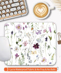 Flower Power Square Mouse Pad With Premium Texture Personalized Customizable Design Washable Surface Non Slip Rubber Base