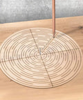 10 Inch Circle Center Finder Tool For Irregular Shapes, Acrylic Compass drawing circles on wood surface