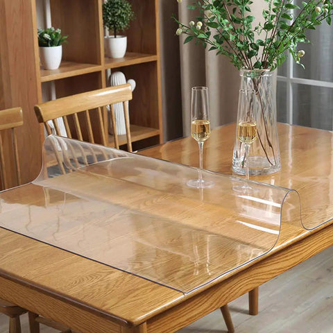 14x24 Inch Clear PVC Desk Blotter Mat Waterproof Table Protector Pad With Transparent Topper No Mess Easy Clean for tables