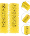 Killer Quality Yellow Sponge Texture Paint Rollers 40 Piece Set For Smooth Wall Coating Consistent Finish Sick Home Decor And Diy Painting Jobs With Real Deal Application Tool For Fast Wall Covering, close-up of two rollers.