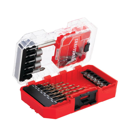 35 Piece Screwdriver Bit Set With Heavy Duty Shock Resistant Steel CNC Machined Tips For A Tight Fit Includes Four Drill Bits