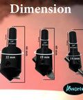 Dimensions of Assorted Three Piece Fly Cutter Set For Milling Machines With HSS Tool Bits In Multiple Shank Sizes Three Eighths Inch Shank