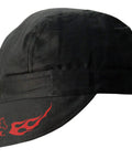 Cotton Welding Cap With Double Layer Protection And Neck Guard One Hundred Percent Soft Cotton Lightweight Black Cap