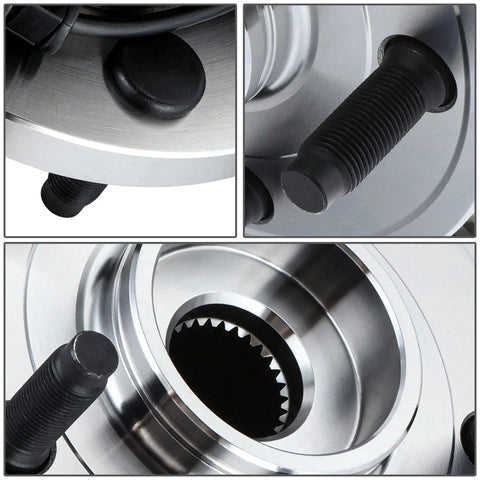 Close-up of Front Wheel Bearing Hub Assembly With ABS Sensor Plug And Cable For Jeep Commander Grand Cherokee 2005 To 2010