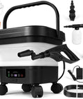 Kick Out Stubborn Grime With This Slick Cordless Pressure Washer Featuring A 3.4 Gallon Foldable Tank And 23 Foot Hose.