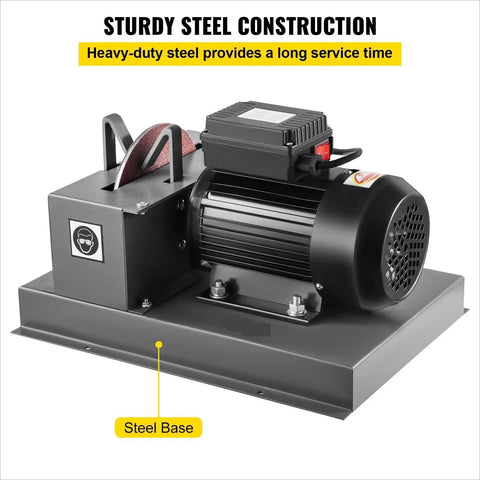 Heavy Duty 500W Bench Grinder Featuring 7 Inch Grinding Wheel with sturdy steel base for sharpening lawnmower blades and knives.