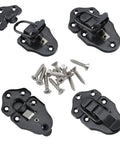 Duckbilled Toggle Hasp Latch Set 2 Pack with screws for jewelry boxes and wooden cases, oil rubbed bronze finish