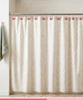 12 Piece Pink Bow Cherry Shower Curtain Hooks Set Resin Rust Resistant Gliding Hooks For Standard Rods Cute Bow Knot