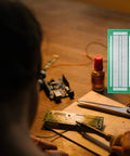 Pack Of 8 47x116mm PCB Strip Breadboards For Prototyping And DIY Electronics Projects Green FR4 Glass Fiber, close-up of one board