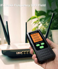 3 In 1 EMF Detector For Home And Office Use With Tri Color LCD And Audible Alerts Detects AC Magnetic Electric And Microwave EMF Fields Near Smart Meters And Cell Towers on WiFi router
