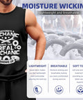 Straight Up Soft Mens Cotton Tank Top Sleeveless Muscle Shirt For Intense Gym Sessions Summer Breathable Undershirt With Reliable Sun Protection Chill Workout Tee on model with moisture-wicking design.
