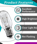 8 Pack 15W 120V Incandescent Sewing Machine Light Bulbs With E26 Base No Brainer Upgrade Compatible With Brother Janome