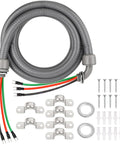 10 Foot Non Metallic Liquid Tight Conduit Kit with prewired 10 AWG THHN copper conductors and terminals, including connectors for HVAC.