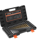 Smooth Operator 65 Piece Bolt Extractor Kit And Screw Removal Set With Left Hand Drill Bits in case with tools organized.