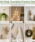 Heavy Duty Adhesive Ceiling Hooks For Hanging Plants No Drill Wall Mounts Renters Dream Peel And Stick Rack System That Delivers Major Bang For Your Buck Straight Up, displaying various uses.