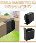 Heavy Duty Pergola Rafter Bracket Set Four Pack 2x4 Post Top Wall Mount Brackets For Wood Beams Deck Railing DIY Connectors
