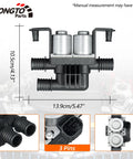 Slick Coolant Water Control Valve For BMW X5 And X6 E53 E70 F15 E71 F16 2004 To 2014, showing side view with dimensions.