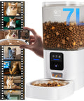 Smart Automatic Cat And Dog Feeder With 2K Camera And Night Vision, 5G Wifi App Control, 7L Large Capacity Bowl, programmable and featuring a pet viewing screen.