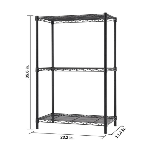 Heavy Duty 3-Tier Metal Wire Shelving Rack Featuring Dang Sturdy 450 Lb Capacity Total Game Changer For Kitchen Garage Or Laundry Organization Sleek Black Steel Frame Includes Two Pack For Hassle Free Storage